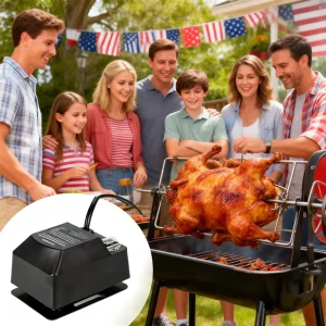 Low Noise Durable Barbecue Rotisserie Motor Portable Grill Rotisserie BBQ Motor for Camping Kitchen