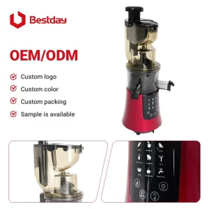 Luxurious Electric Smart Touch Commercial Cold Press Slow Juicer Machine with Brushless Motor Low Noise for Healthy Juice Making