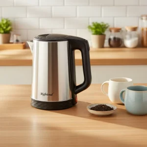 MF-2312 Stainless Steel Black Color Plastic Household Appliance 1.8L Boil-Dry Protection Kitchen Electric Kettle
