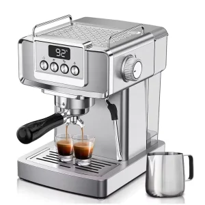 MIELUX 20 Bar Expresso Coffee Machine Latte Cappuccino Maker Home Stainless Steel Turkish Coffee Maker Machine