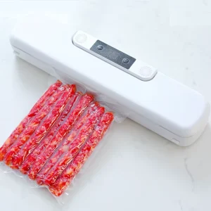 MIni Kitchen Vacuum Sealer Automatic Plastic Bag Vacuum Sealing Machine One Key Seal Vacuum Preservation for Keep Food Fish