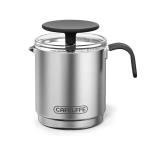 MK-203 Stainless Steel Manual Milk Frother & Frothing Cup with Latte Art Jug for Home Cafe Commercial Use