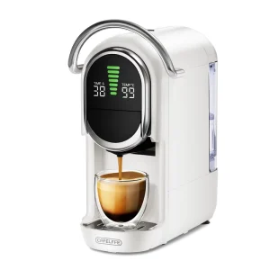 MK 609S 6 in 1 Coffee Machine 20 Bar Pressure 7 Adjustable Water Levels 600ml Tank Hot Cold Espresso Brew Compact
