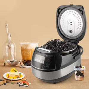 MOSEENER 16L Large Capacity Tapioca Pearl Cooker Automatic Pearl Pot Boiling Sago Machine for Milk Tea Shop Kitchen