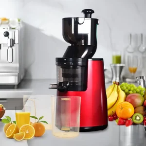 MOSEENER Electric Commercial Juice Extractor Machine Automatic Stainless Steel Blade Kitchen Juicer with Big Mouth Slow Juicer