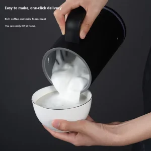 Magnetic Stainless Steel Electric Fully Automatic Household Milk Frother with Cold Hot Foaming and Stirring Functions