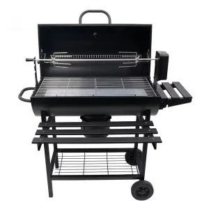 Manual Chicken Rotisserie Kit Steel Roaster Barrel BBQ Grill Rotating Iron Charcoal Grill Quick Assembled for 1 5 People Outdoor