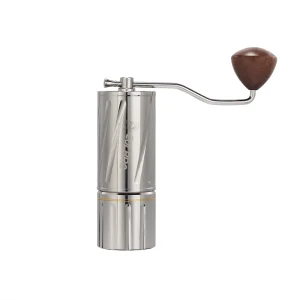 Manual Coffee Bean Grinder Burr Mills with 45 Grind Settings Stainless Steel Sifter Chamber Portable Eco Friendly
