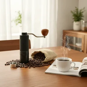 Manual Coffee Grinder CNC Hexagonal Burr Double Bearings for Espresso Pour Over French Press 30g Portable Hand Coffee Mill