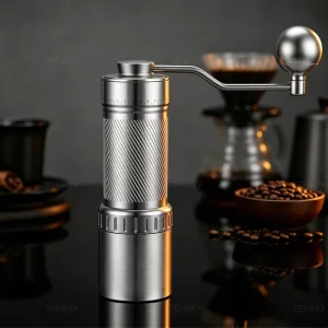 Manual Coffee Grinder External Adjustable Coarseness Handheld Coffee Grinder for Travel Camping Office Home Espresso