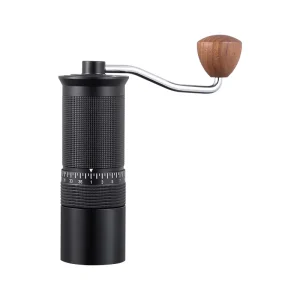 Manual Coffee Grinder Portable Conical Burr Hand Coffee Grinder with Adjustable Grind Setting and Wooden Handle