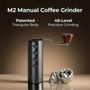 Manual Coffee Grinder with Patented Triangular Body 48 Level Precision Adjustment SUS420 Burr CNC Mill for Espresso Pour Over