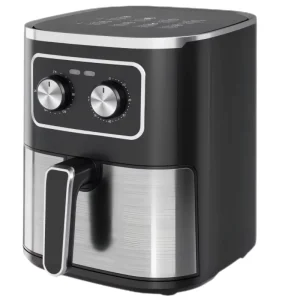 Manual Control 5L Square Plastic Electric Fryer Oven Oil Free Air Fryer with Baking Function Easy Read and Adjustable Display