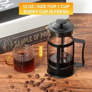 Manual French Press 350 600 800 1000ml Stainless Steel Glass French Press Tea Coffee Maker
