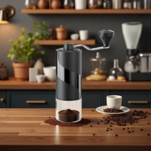 Manual Hand Grinder Coffee Mill with Adjustable Conical Stainless Steel Burr for Espresso Household Use