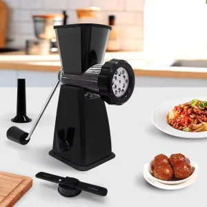 Manual Meat Grinders Slicers Mincer Stainless Steel Plates Sausage Attachment Press Heavy Duty Suction Base Meat Grinders