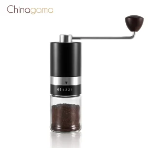 Manual Portable Coffee Hand Grinder Stainless Steel Manual Coffee Grinder with 100 ml Glass Bottle
