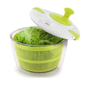 Manual Vegetable Washer Dryer Water Drainer Large Kitchen Salad Spinner with Bowl