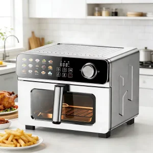 Manufacturer 16L Stainless Steel Air Fryer Household Visual Window Air Fryer Oilless Cooker with Wifi and Steam Functions