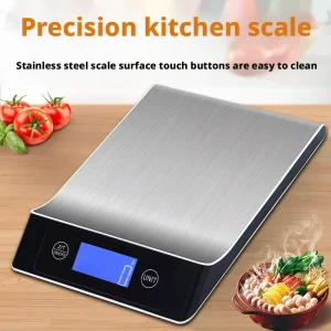 Manufacturer Direct Sales High precision Food Baking Electronic Stainless Steel Gram Scale 15kg Auto Shut Portable Kitchen Scale