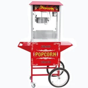 Maquina De Palomitas De Maiz Commercial Industrial Popcorn Making Machine Trolley Cart Wheels