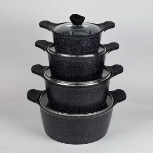Marmite De Cuisine Cookware Set Non Stick Cast Aluminum Caldero Korean Design Style Eco Friendly Metal Pots for Cooking