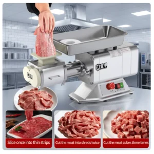 Meat Grinders Slicers Commercial Heavy Duty Meat Grinder for Chicken Fish Pork & Beef with High Efficiency Grinding