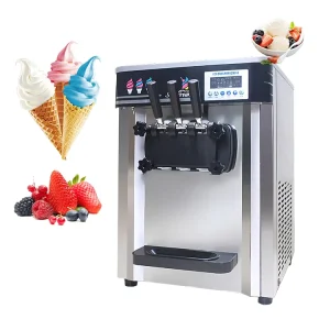 Meijin Commercial Soft Ice Cream Machine Serve Yogurt Maker 3 Flavors Ice Cream Maker