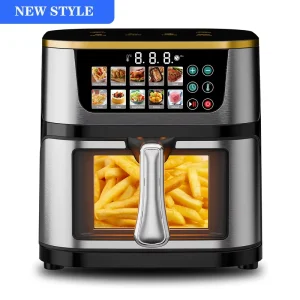 Metal Air Fryer Digital Electric Oven 3 in 1 Multifunction No Oil Small 8 Liter 15 Litres for Home Use Pizza OEM