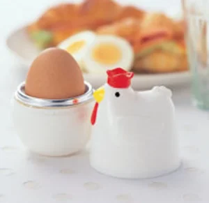 Microwave 1piece Egg Steamer Boiler Washable Food Grade White Microwave Oven Egg Cooker