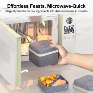 Microwave Cookware Magic Cooking Box 7-in-1 Microwave Cooker Fast Cooking Steamer for Chinese Rice Eggs Meat Vegetables Soup