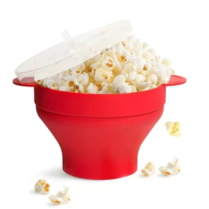 Microwave Foldable Food grade Silicone Popcorn Bucket DIY Safe Collapsible Popcorn Maker Bowl