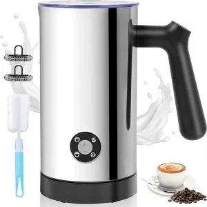 Milk Frother 4 in 1 Milk Frother and Steamer 10.6oz Electric Milk Steamer Automatic Cold and Hot Foam Maker for Lattes