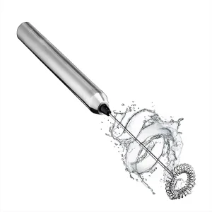 Milk Frother Handheld Electric Milk Foamer Portable Mini Mixer Machine Stainless Steel Touch