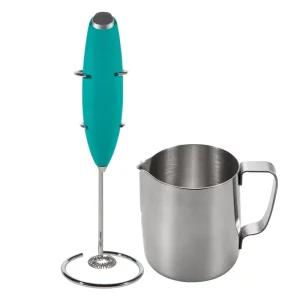 Milk Frother Handheld Electric Stainless Steel Hand Milk Frother Mini Coffee Mixer