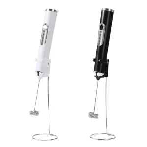 Milk Frother Rechargeable Handheld Electric Whisk Food Grade Stainless Steel Stand Foam Maker for Lattes and Cappuccino