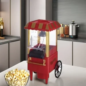 Mini 1106 Electric Popcorn Maker Machine Hot Air Household Kitchen Appliance Durable Plastic Material