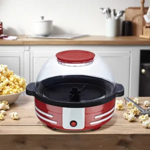 Mini 1108 Popcorn Maker Machine Round Household Kitchen Appliance Electric with Plastic Material