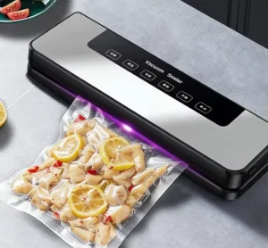 Mini 120W Electric Automatic Vacuum Sealer ABS Housing Compact Plug-in Food Packaging Machine for Home Kitchen Fresh Keeping