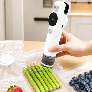 Mini Battery Food Vacuum Sealer Heat Sealing Function Portable Outdoor Household Food Saver for Meat Fruit Vegetable Storage