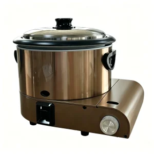 Mini Butane Bottle Cassette Gas Portable Rice Cooker Non Electric 3L Capacity Fast Cooking Steamer for Outdoor & Home Use