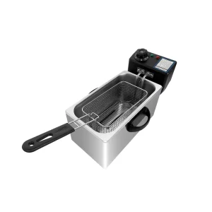 Mini Chrome Chip Fryer Single Electric Deep Fryer