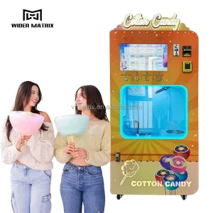Mini Cotton Candy Machine Fully Automatic Cotton Candy Vending Machine with Coin Credit Card Payment System