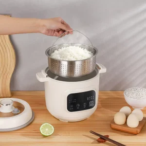 Mini Digital Multi Cooker 3L 8 Preset Menus 4 Stage Heat Preservation Detachable Non Stick Coating Inner Pot Micro Pressure