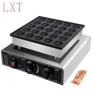 Mini Dutch Pancake Maker 25 Hole Commercial Mini Pancake Maker Non Stick Dorayaki Maker Electric Dutch Pancake Baker