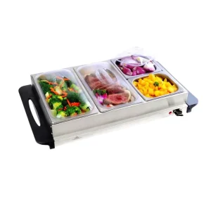 Mini Electric Buffet Warming Tray for Home Use, Metal Housing