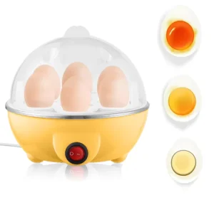 Mini Electric Egg Boiler Portable Automatic Household Breakfast Cooker for Busy Mornings Durable Plastic Housing E004