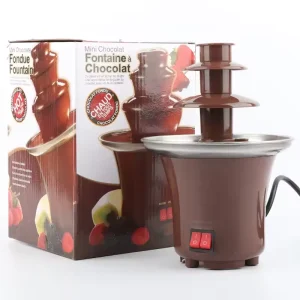 Mini Fondue Chocolate Fountain Small Tabletop Hot Chocolate Waterfall Machine