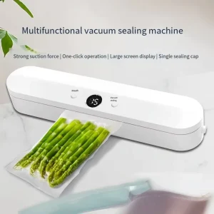 Mini Fully Automatic Low Noise Electric Vacuum Sealer Household Dry Wet Dual Use Food Packaging Space Compression Plastic Bag