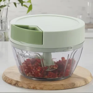 Mini Hand-Pulled Plastic Kitchen Food Processor Model A399 Eco-Friendly LFGB Certified Easy Control Fruit Vegetable